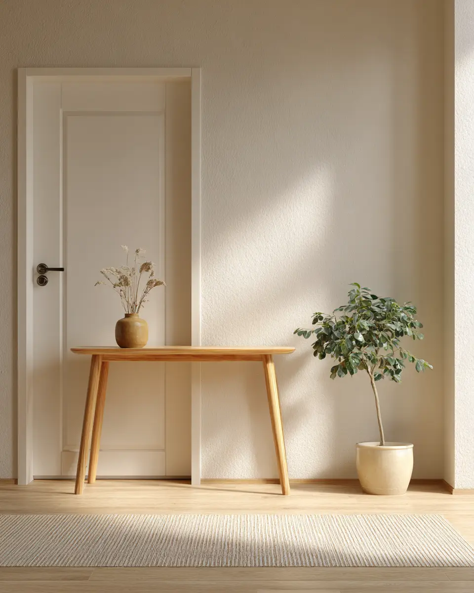 Beige Minimalist Entryway Decor Ideas