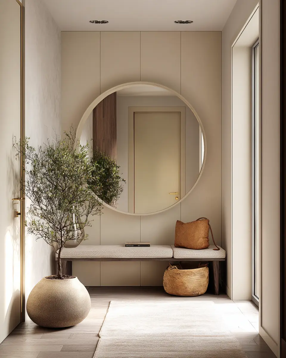 Beige Minimalist Entryway Decor Ideas
