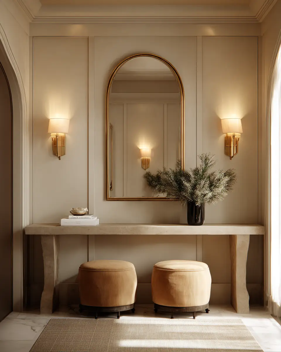 Beige Minimalist Entryway Decor Ideas