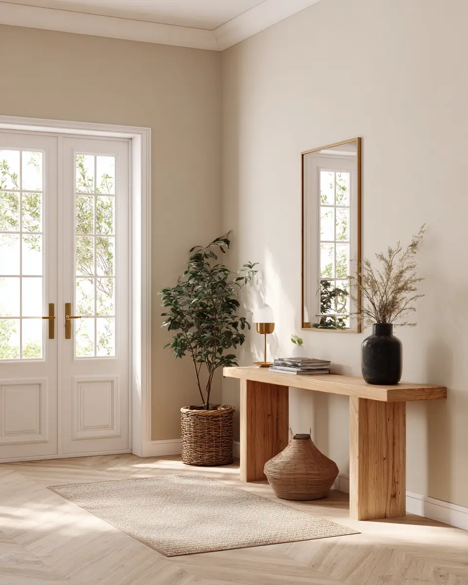 Beige Minimalist Entryway Decor Ideas
