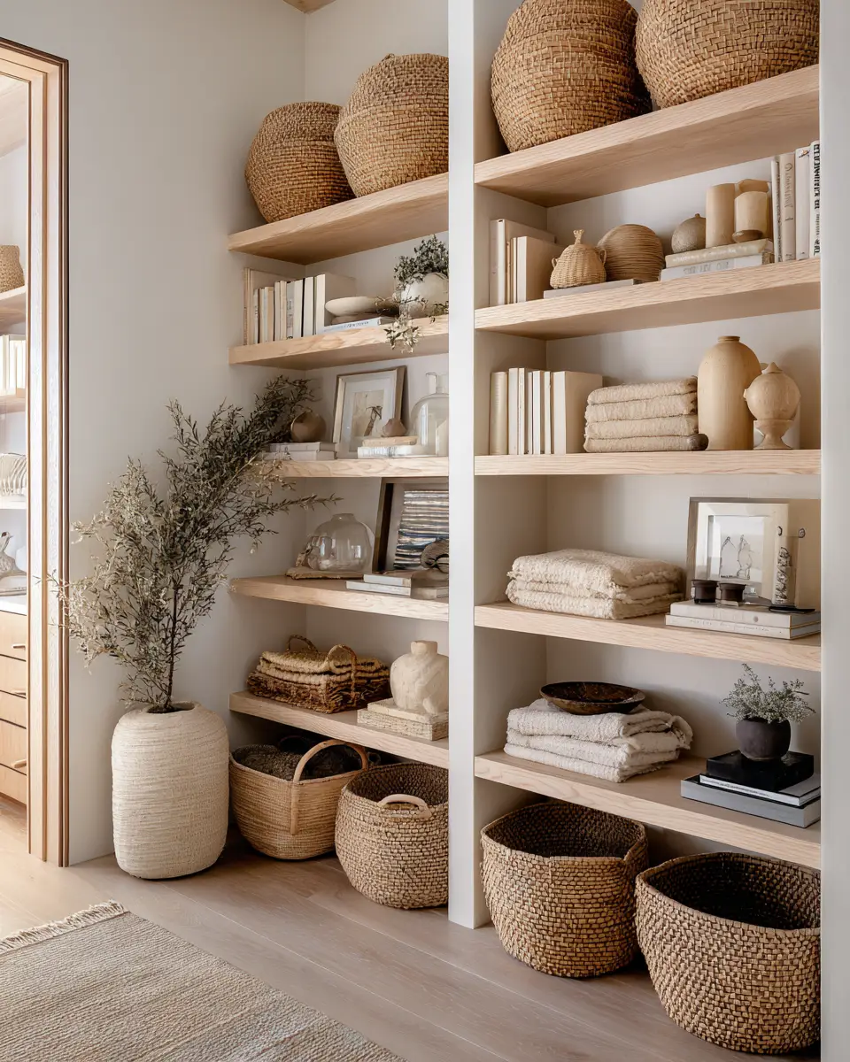 Beige Organic Modern Home Office Decor Ideas