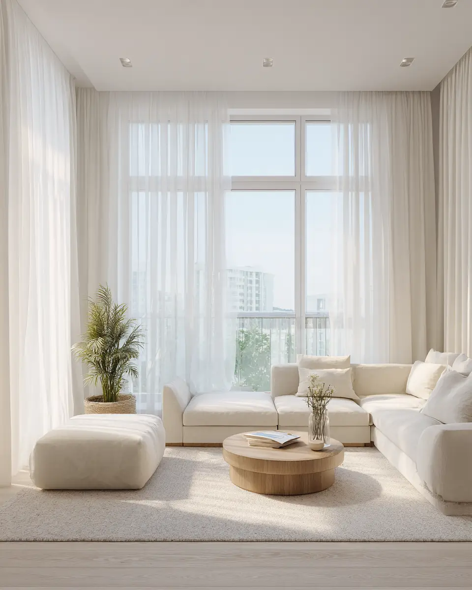 Beige Scandinavian Living Room Decor Ideas - Featured