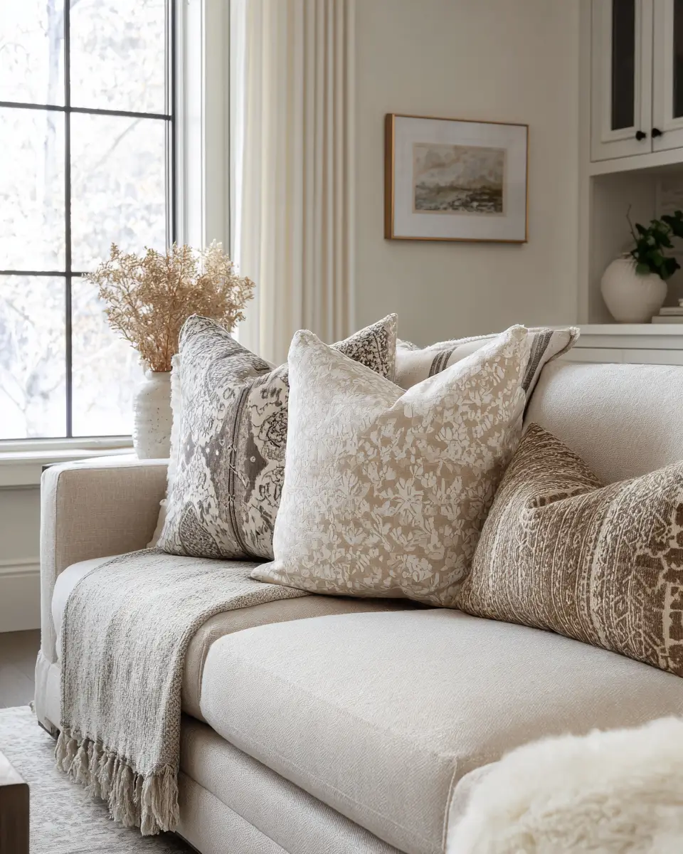 Beige Scandinavian Living Room Decor Ideas