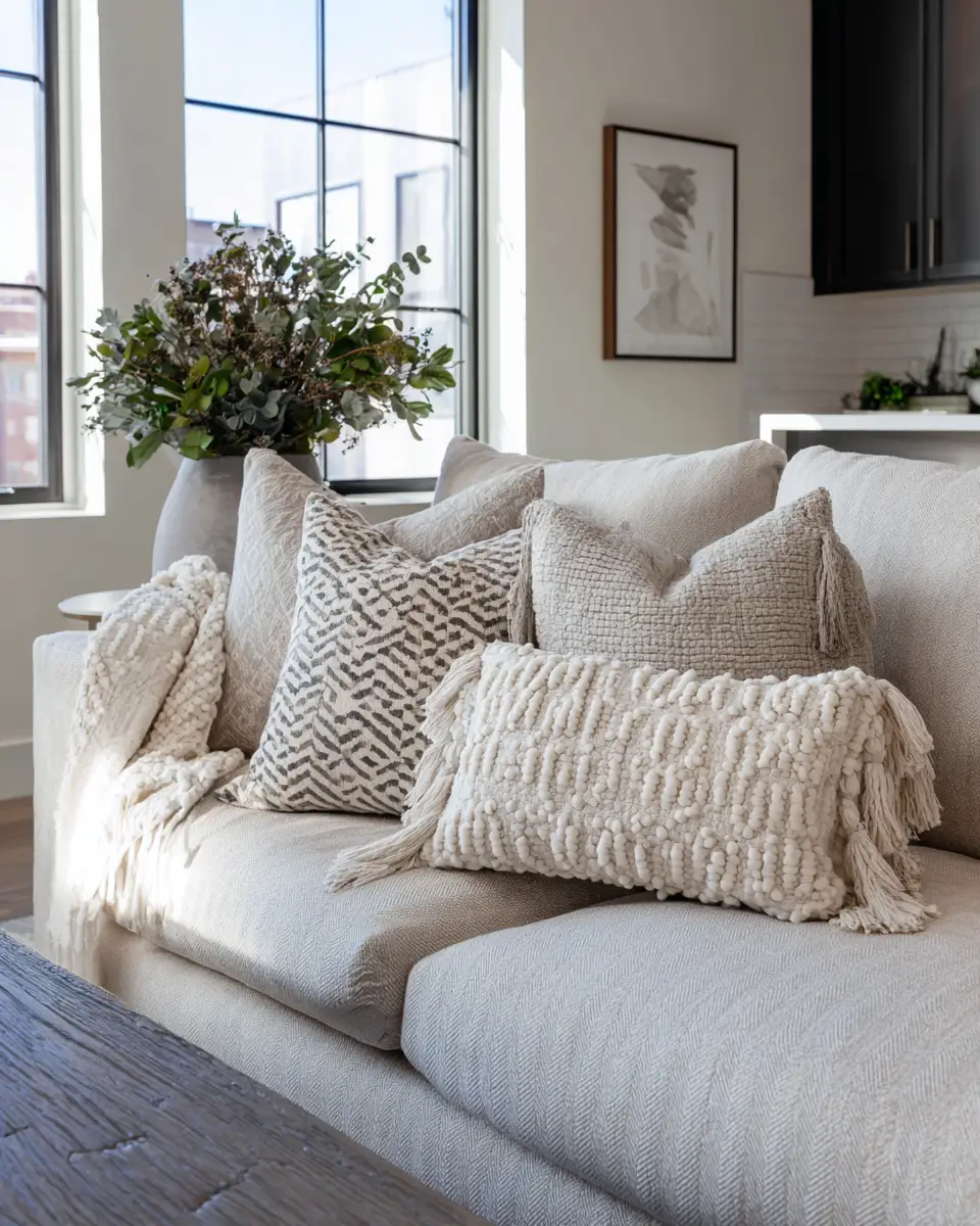 Beige Scandinavian Living Room Decor Ideas