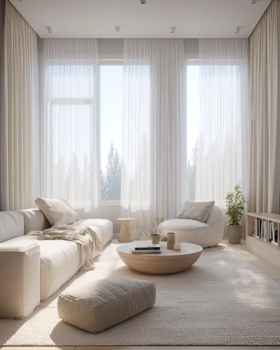 Beige Scandinavian Living Room Decor Ideas
