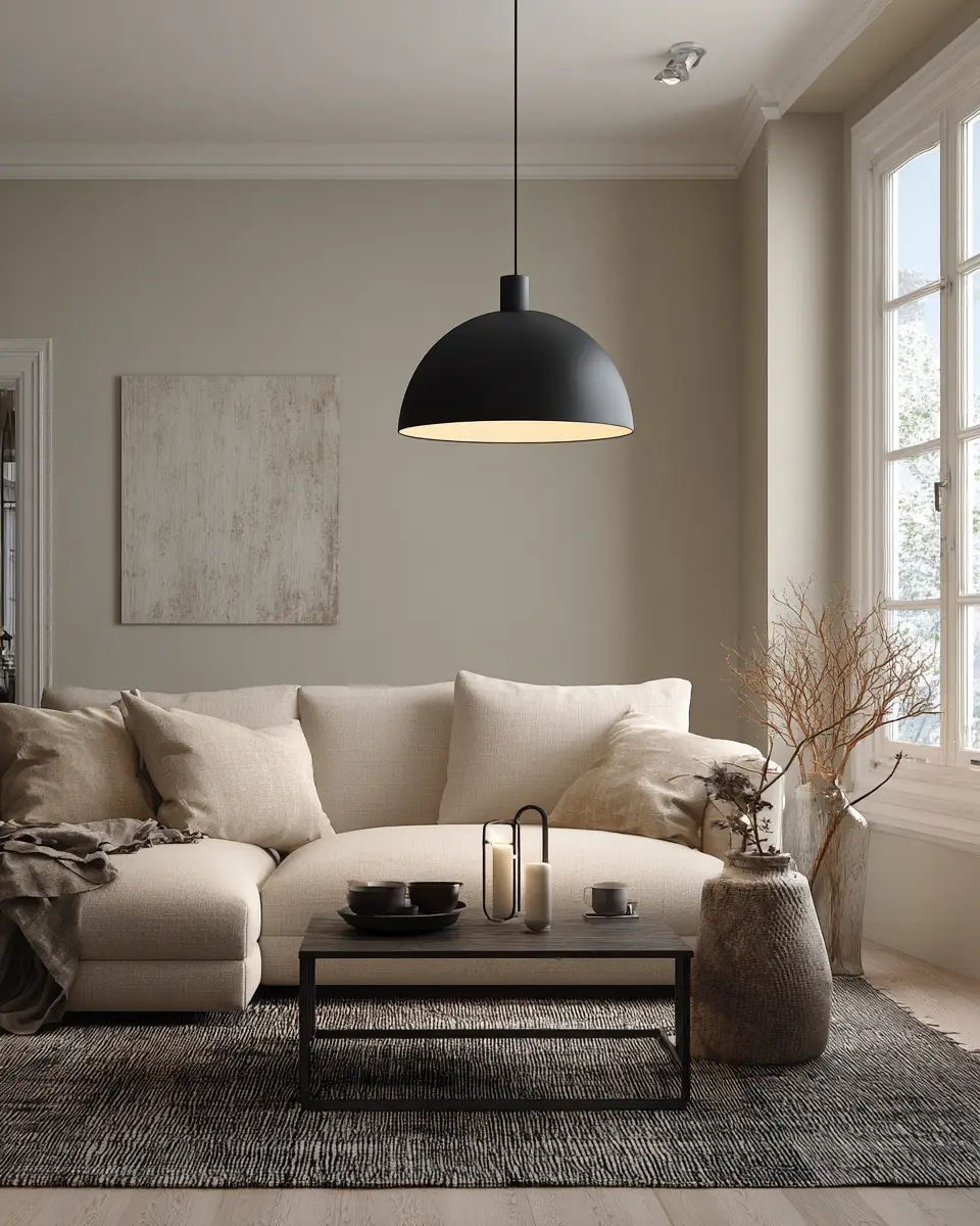 Beige Scandinavian Living Room Decor Ideas