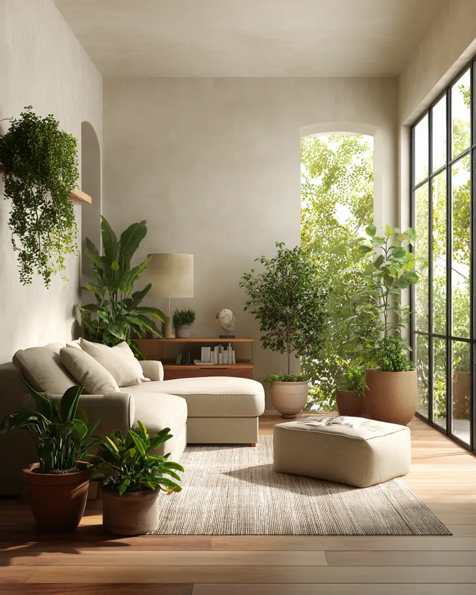 Beige Scandinavian Living Room Decor Ideas