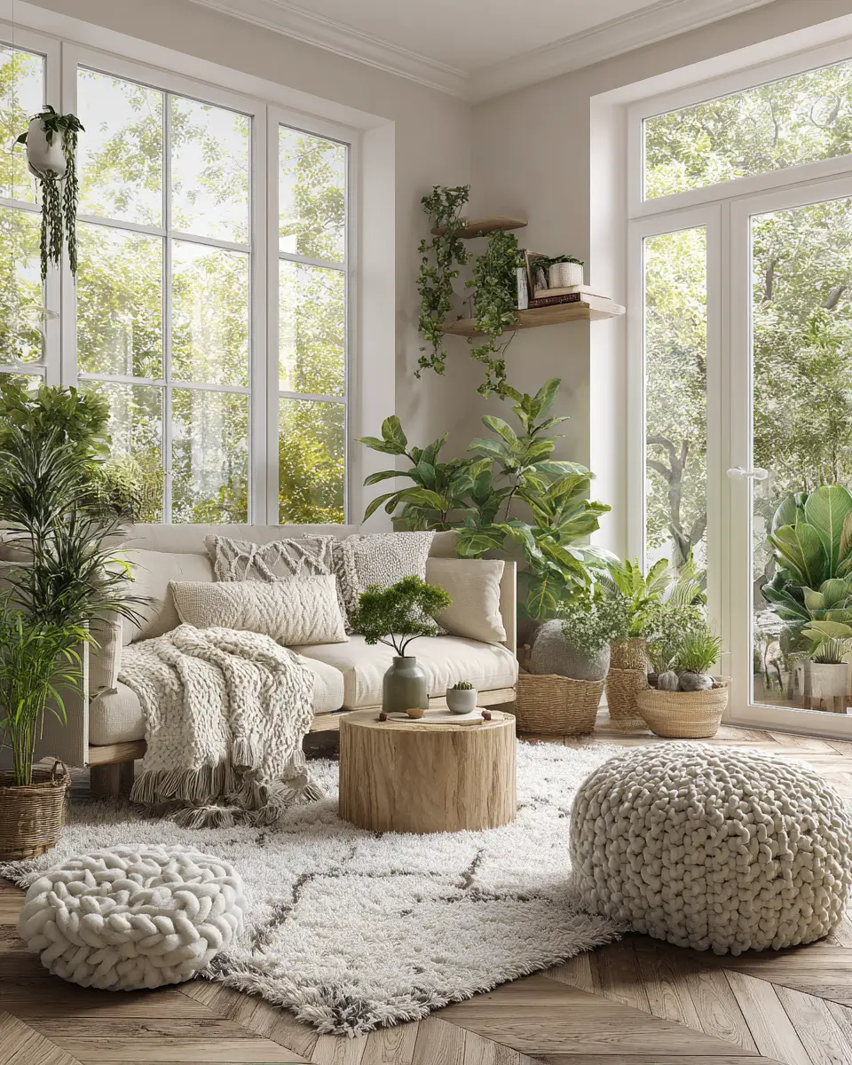 Beige Scandinavian Living Room Decor Ideas