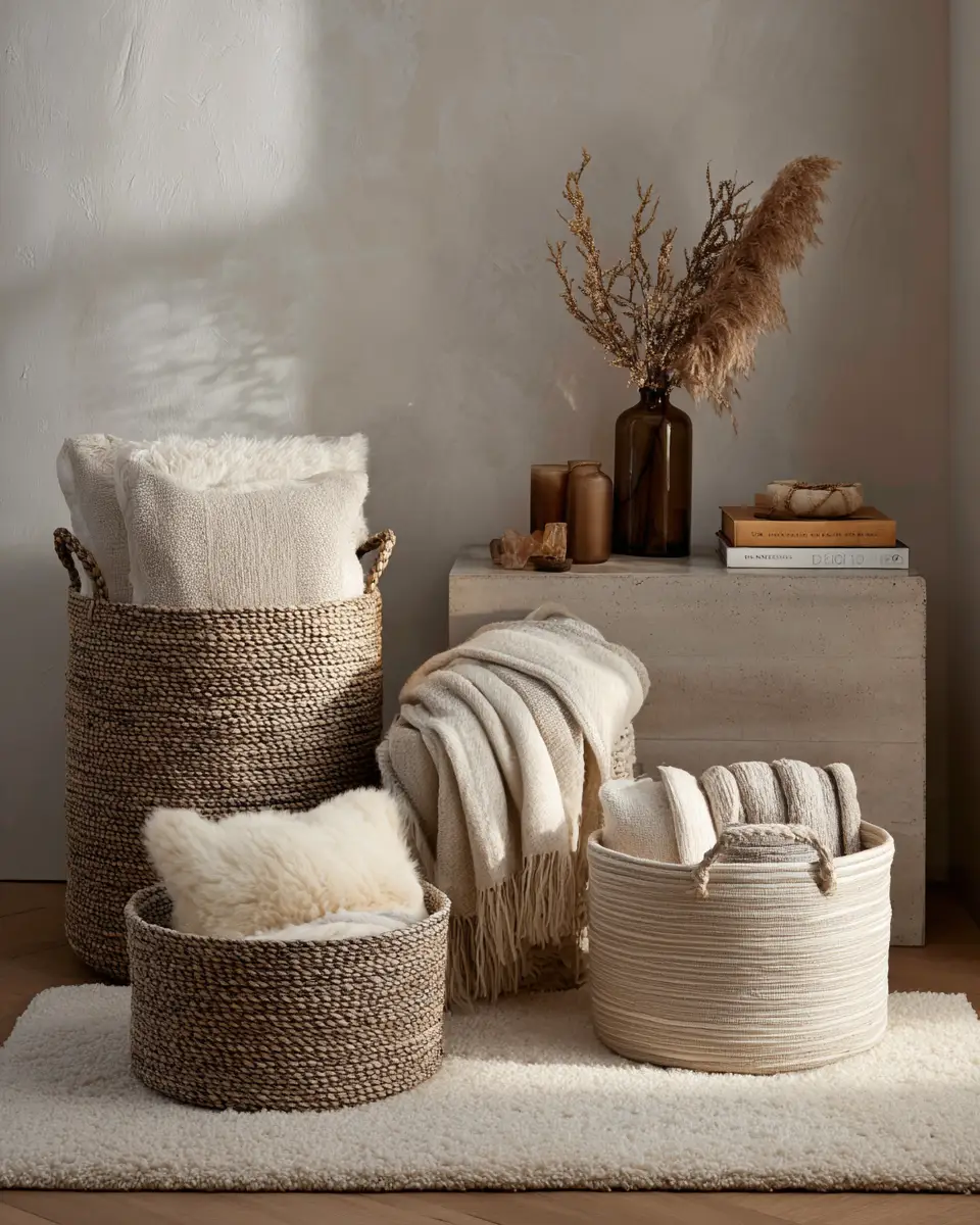 Beige Scandinavian Living Room Decor Ideas