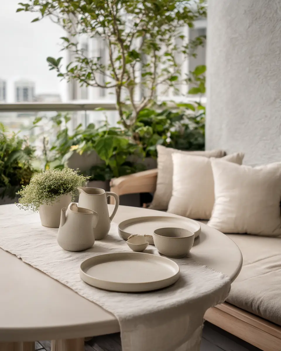 Beige Scandinavian Patio Decor Ideas - Featured