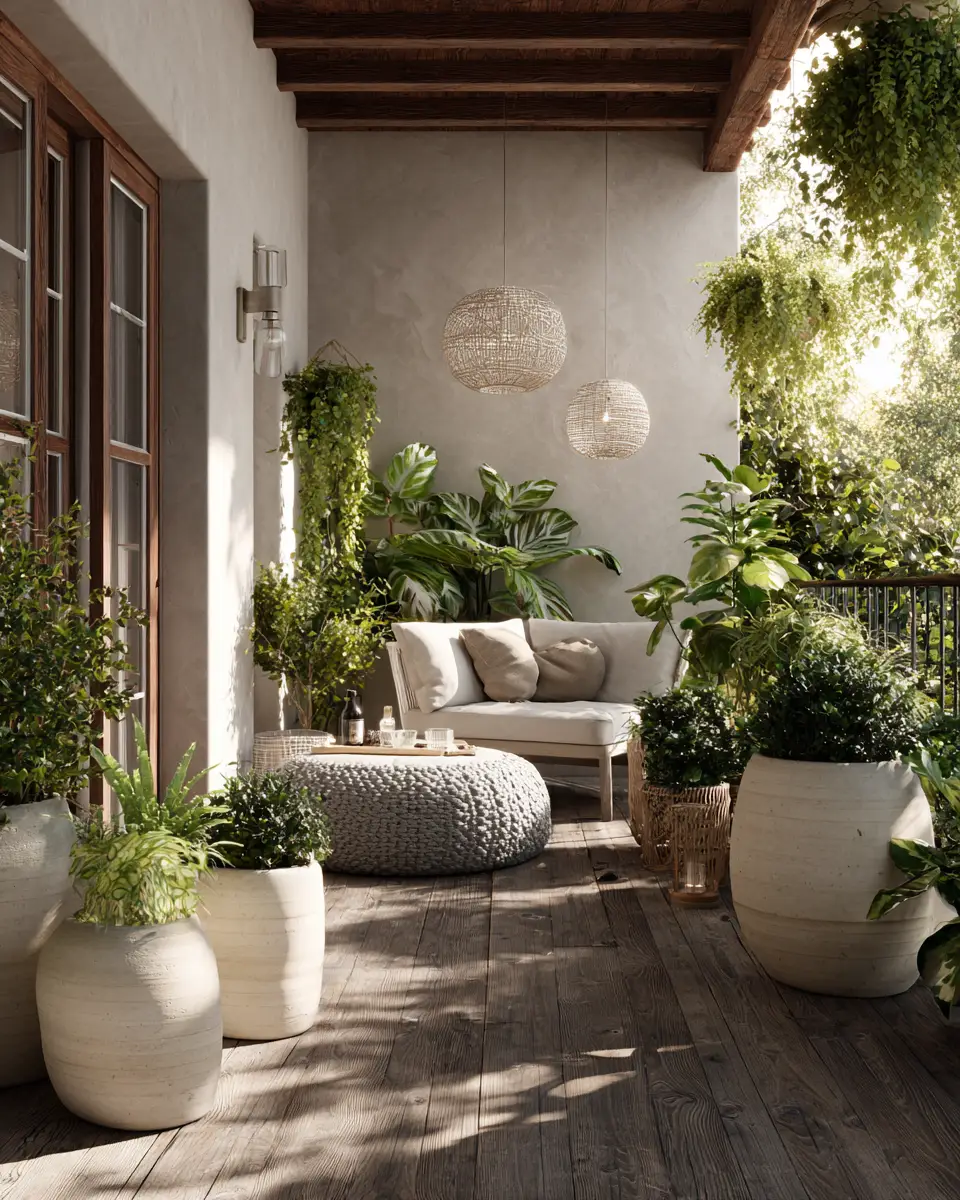 Beige Scandinavian Patio Decor Ideas