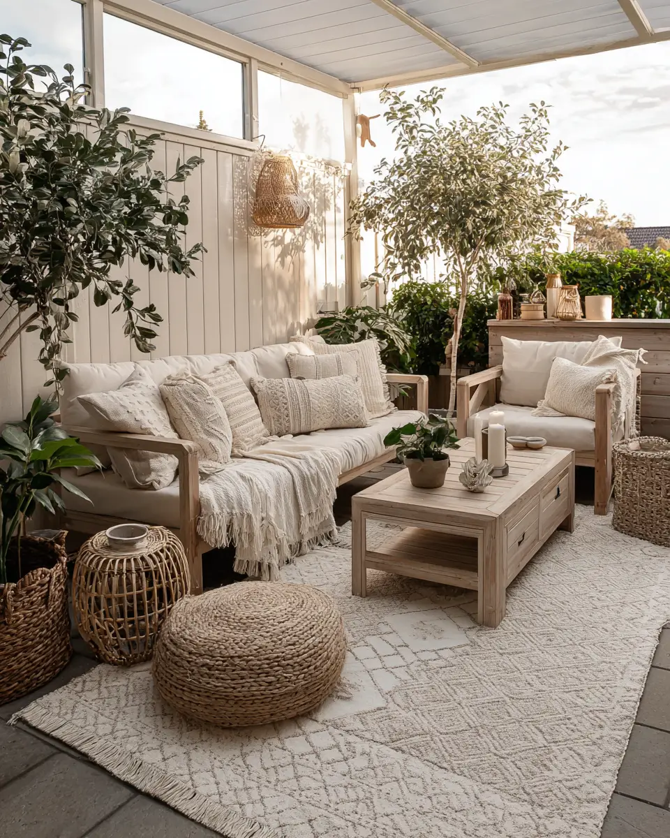 Beige Scandinavian Patio Decor Ideas