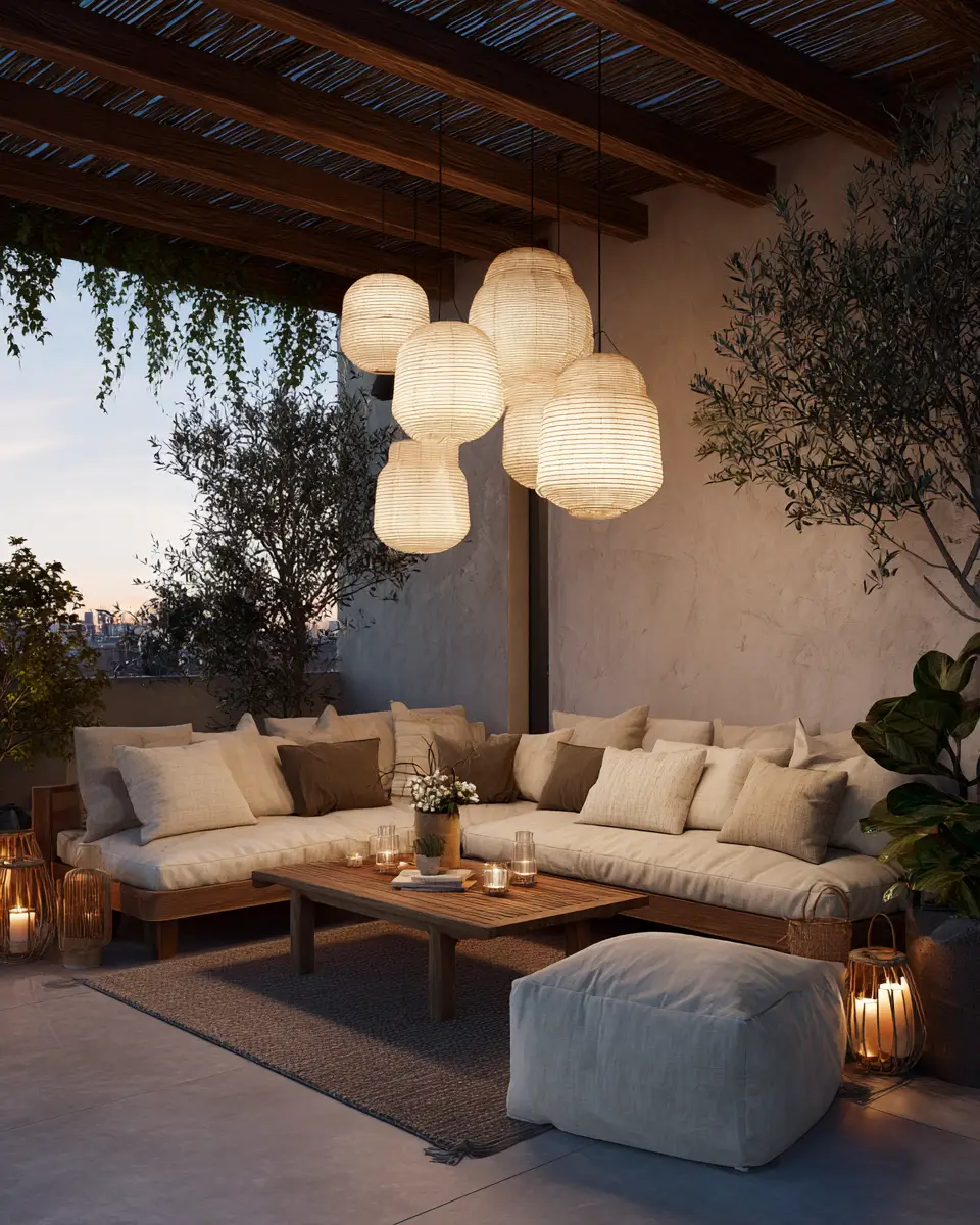 Beige Scandinavian Patio Decor Ideas