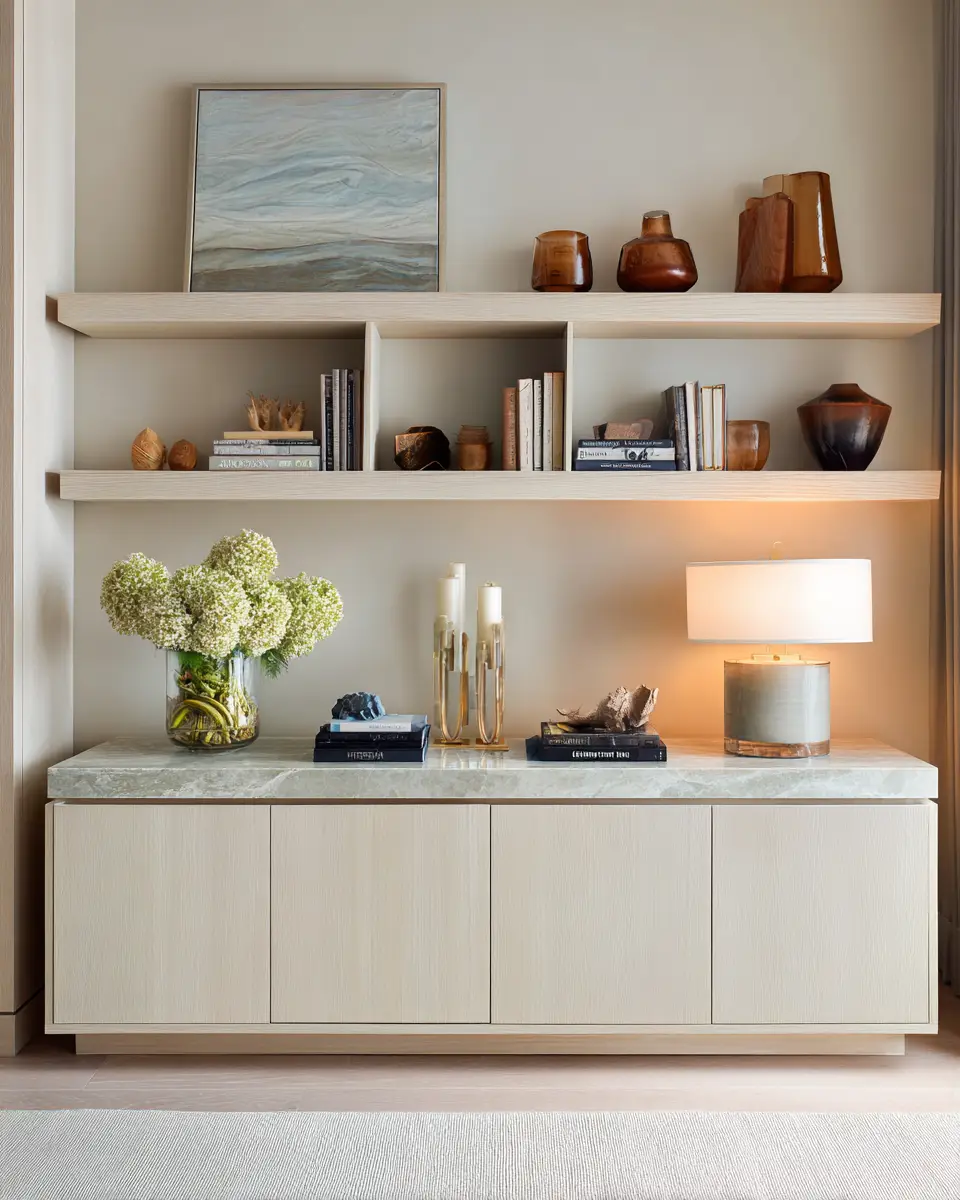 Beige Transitional Living Room Decor Ideas