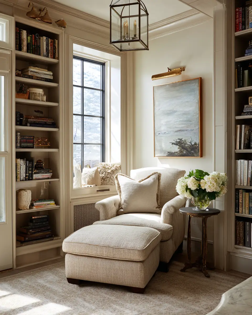 Beige Transitional Living Room Decor Ideas