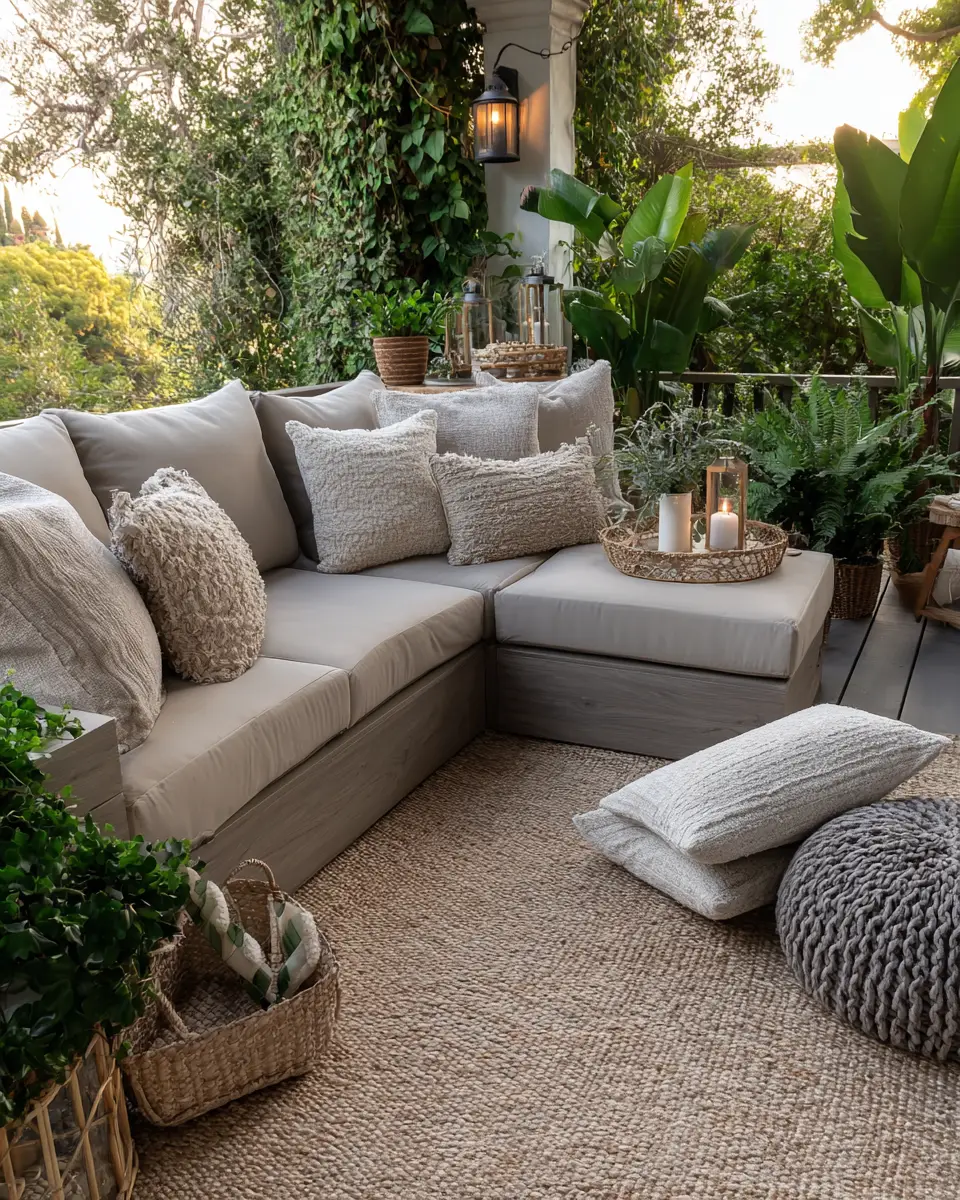 Beige Transitional Patio Decor Ideas