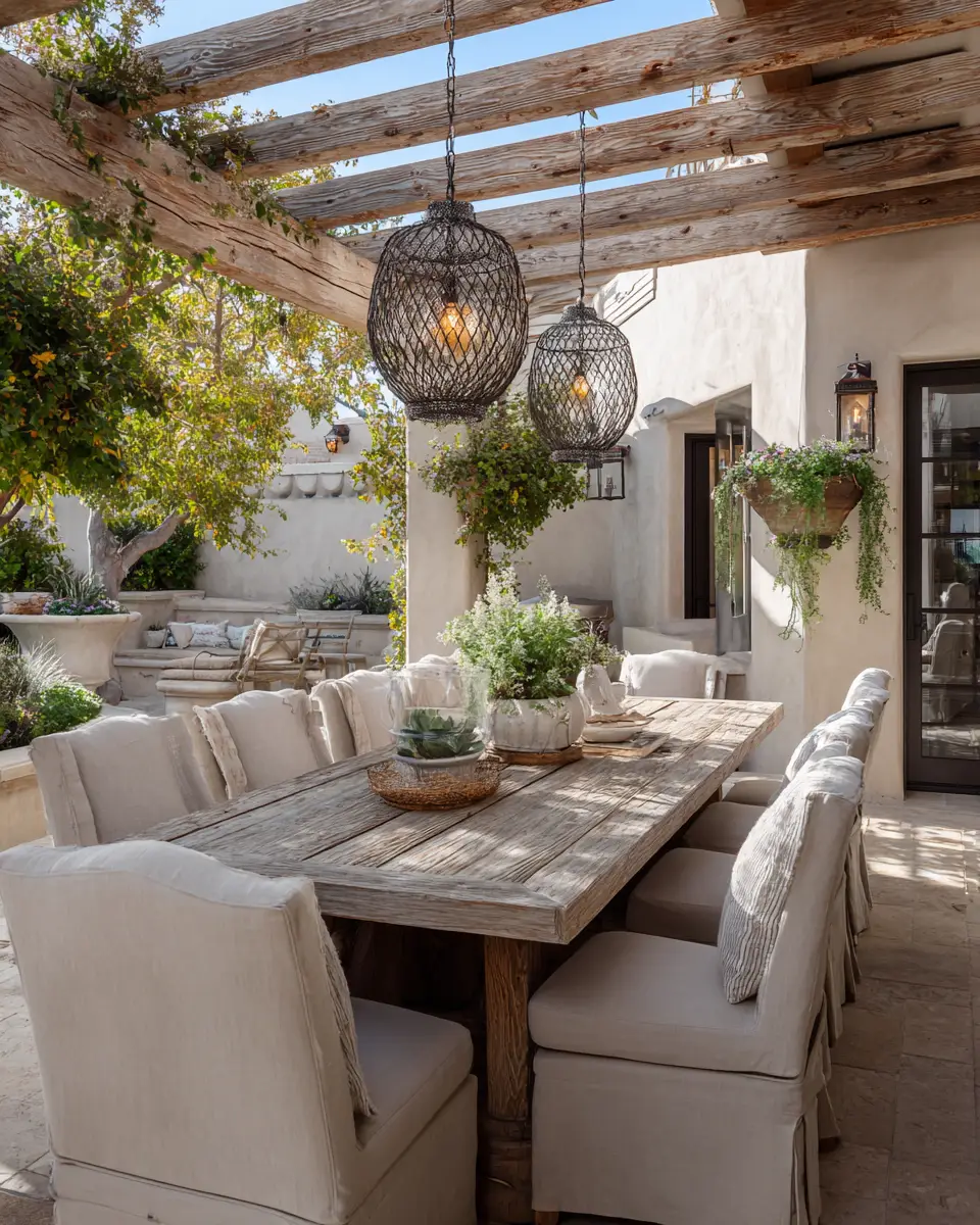 Beige Transitional Patio Decor Ideas