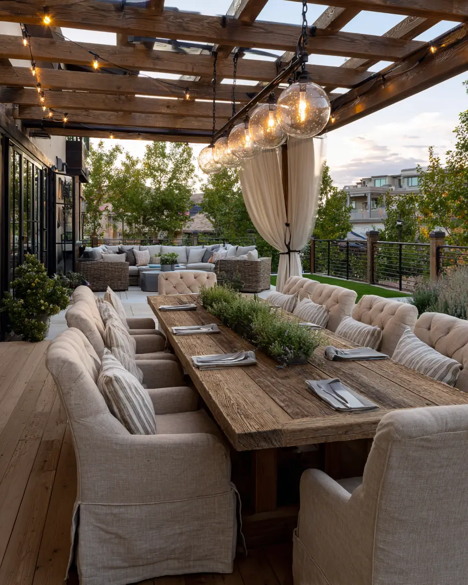 Beige Transitional Patio Decor Ideas
