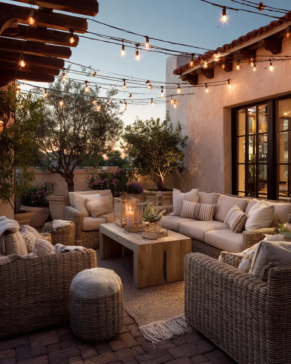 Beige Transitional Patio Decor Ideas