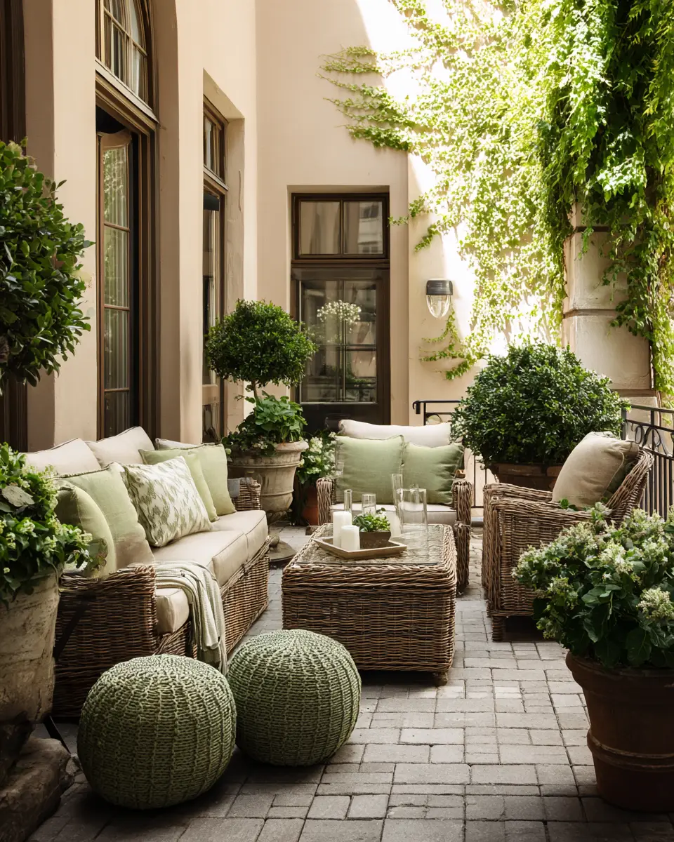 Beige Transitional Patio Decor Ideas