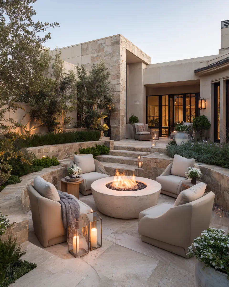 Beige Transitional Patio Decor Ideas