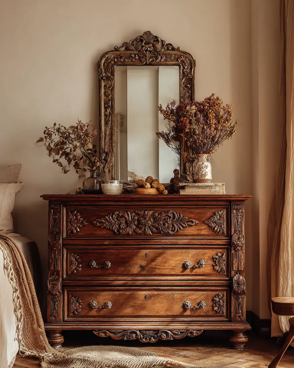 Beige Vintage Bedroom Decor Ideas