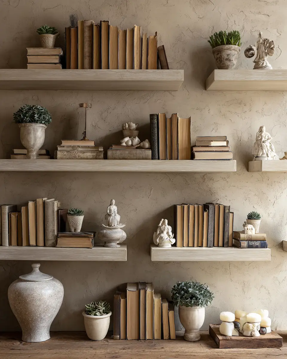 Beige Vintage Home Office Decor Ideas