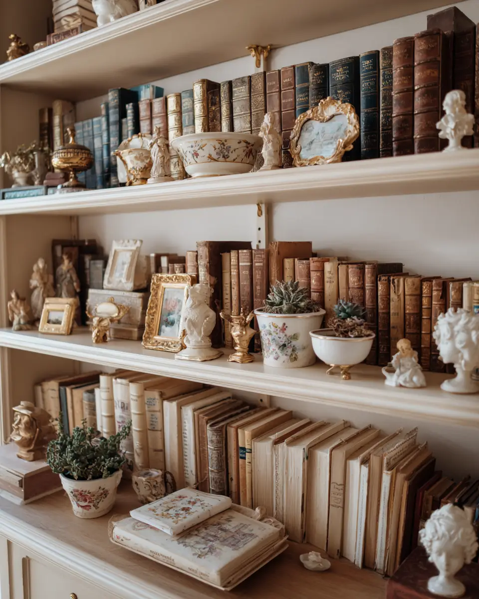 Beige Vintage Home Office Decor Ideas