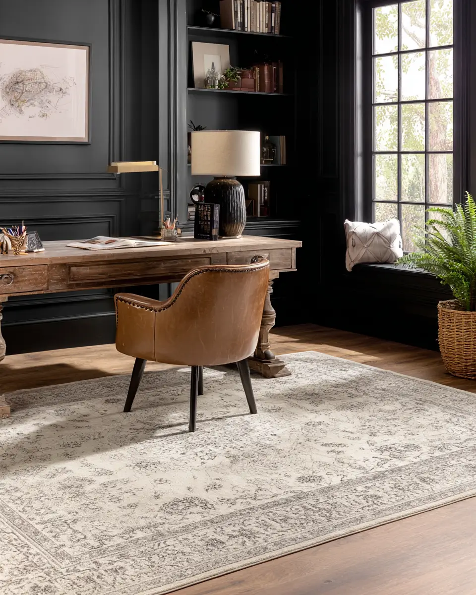 Beige Vintage Home Office Decor Ideas