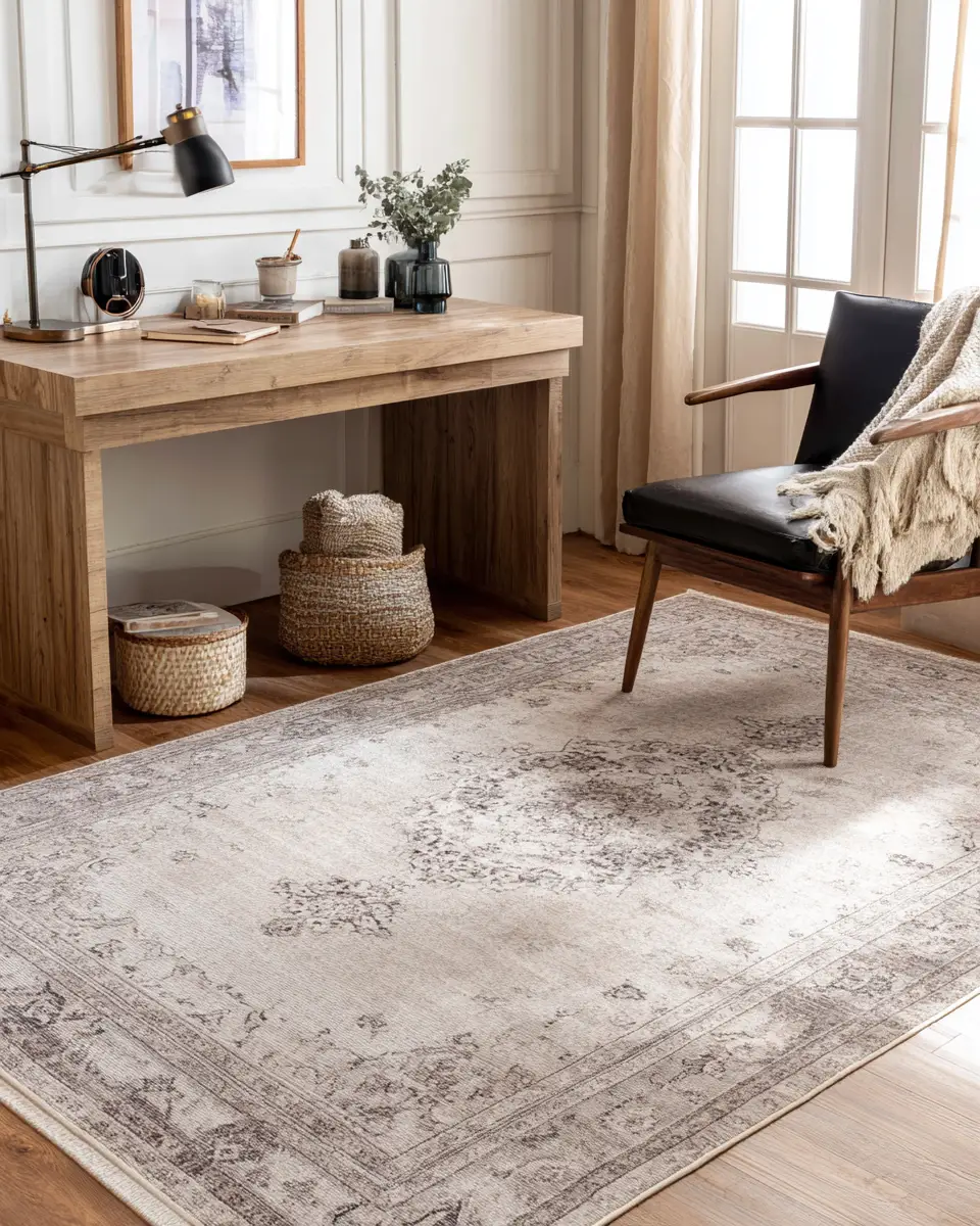 Beige Vintage Home Office Decor Ideas