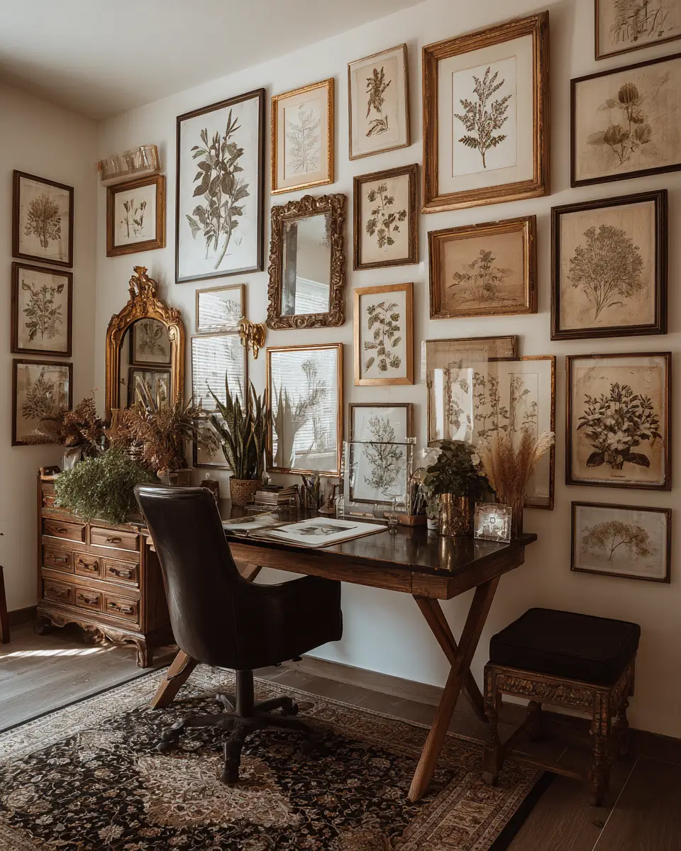 Beige Vintage Home Office Decor Ideas