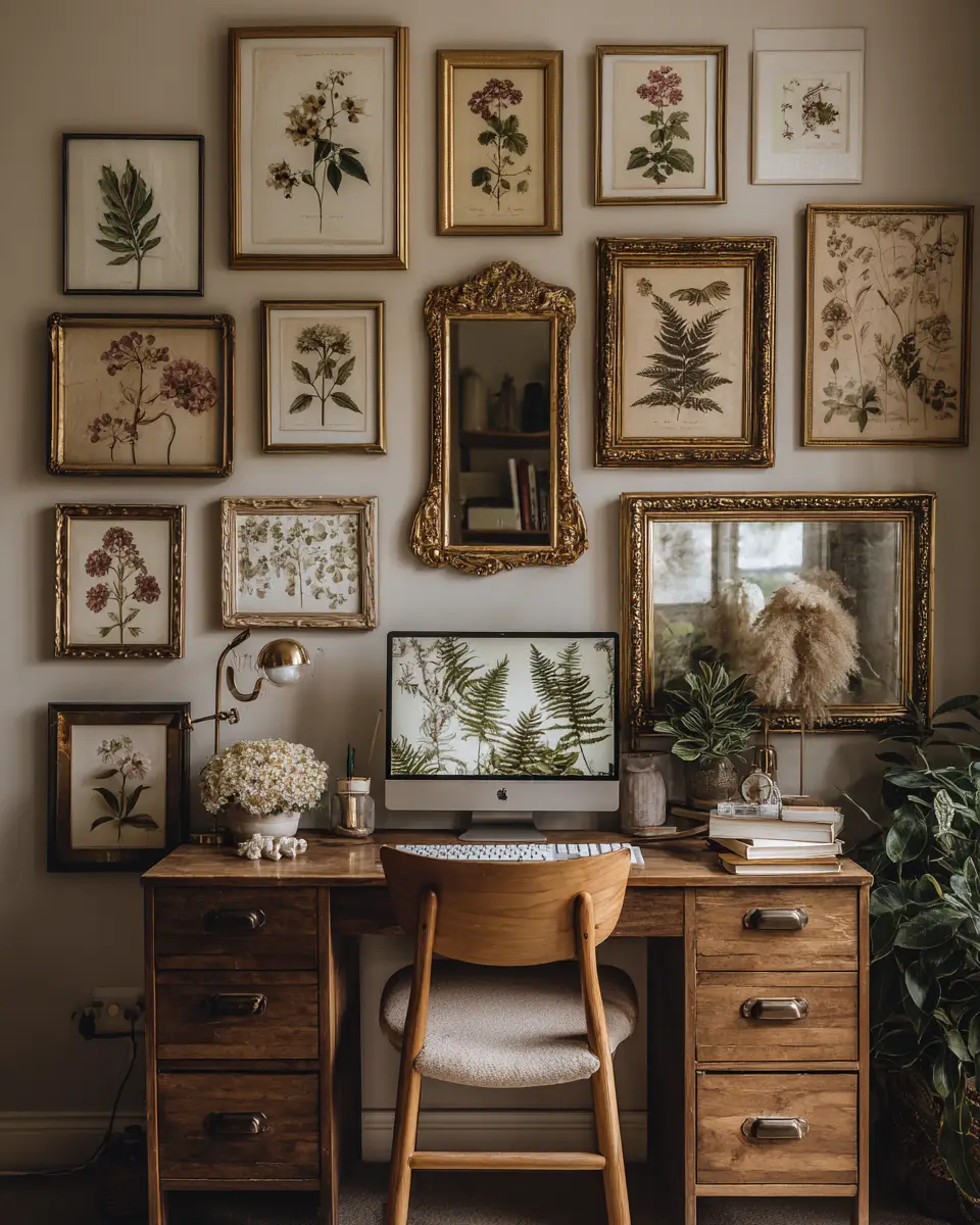 Beige Vintage Home Office Decor Ideas