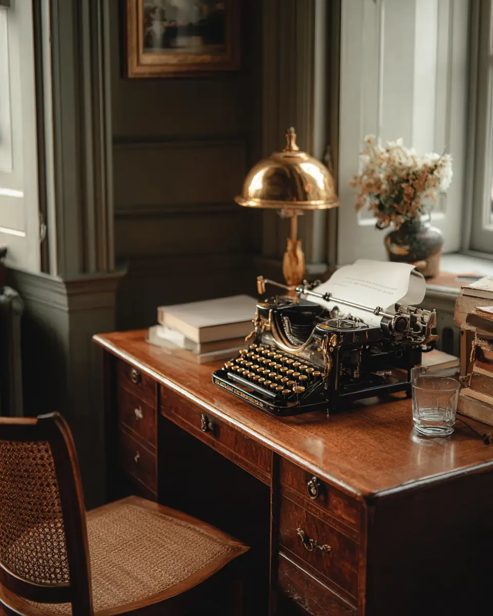 Beige Vintage Home Office Decor Ideas