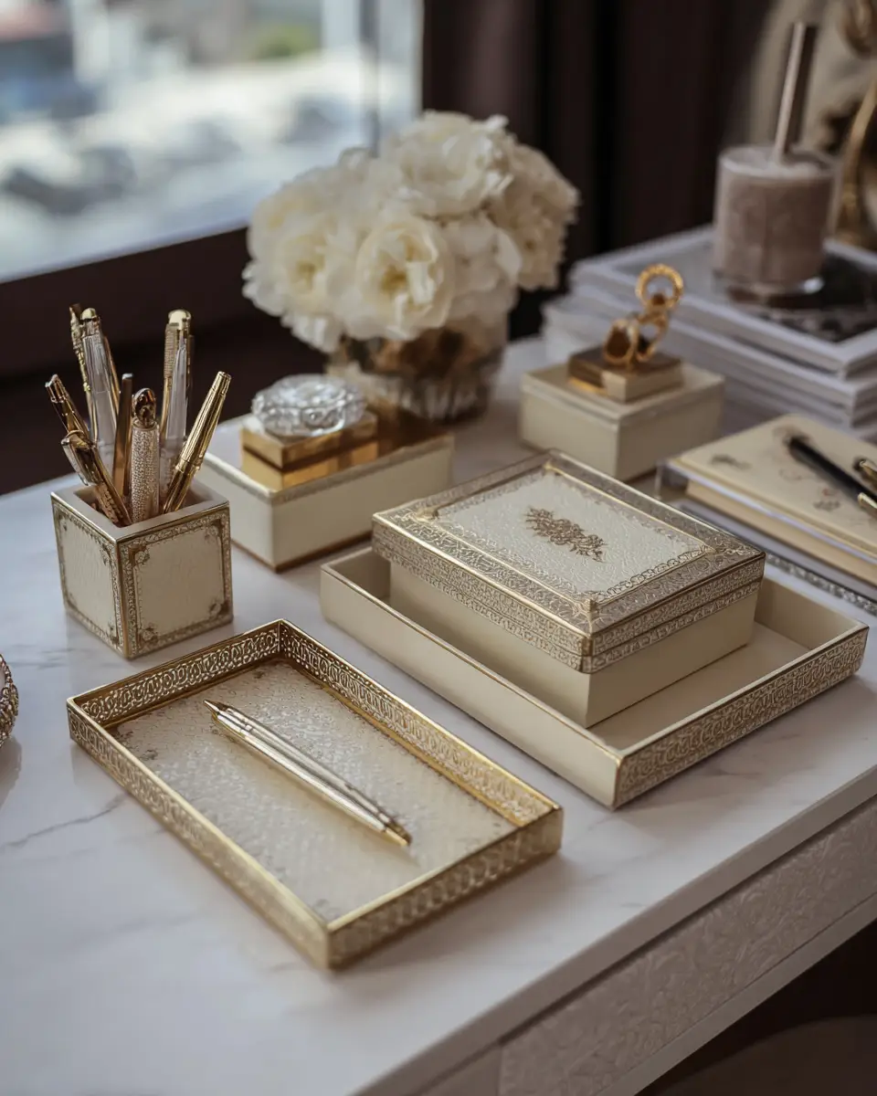 Beige Vintage Home Office Decor Ideas