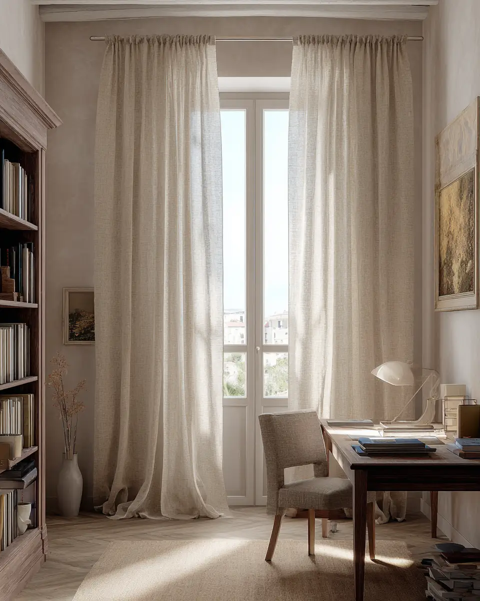 Beige Vintage Home Office Decor Ideas