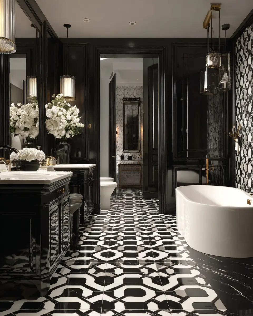 Black And White Bathroom Decor Ideas