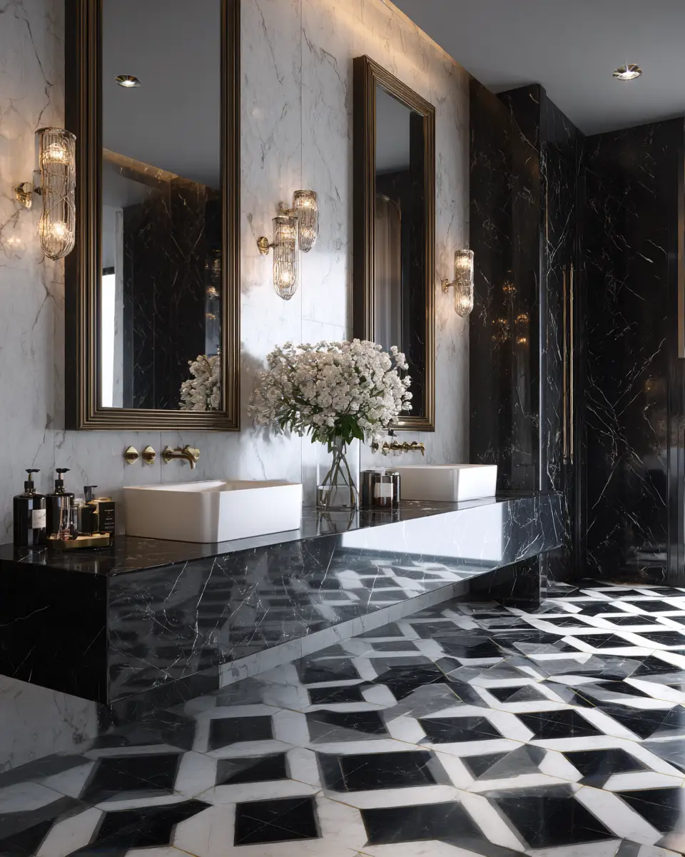 Black And White Bathroom Decor Ideas
