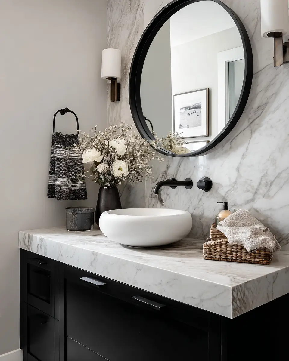 Black And White Bathroom Decor Ideas