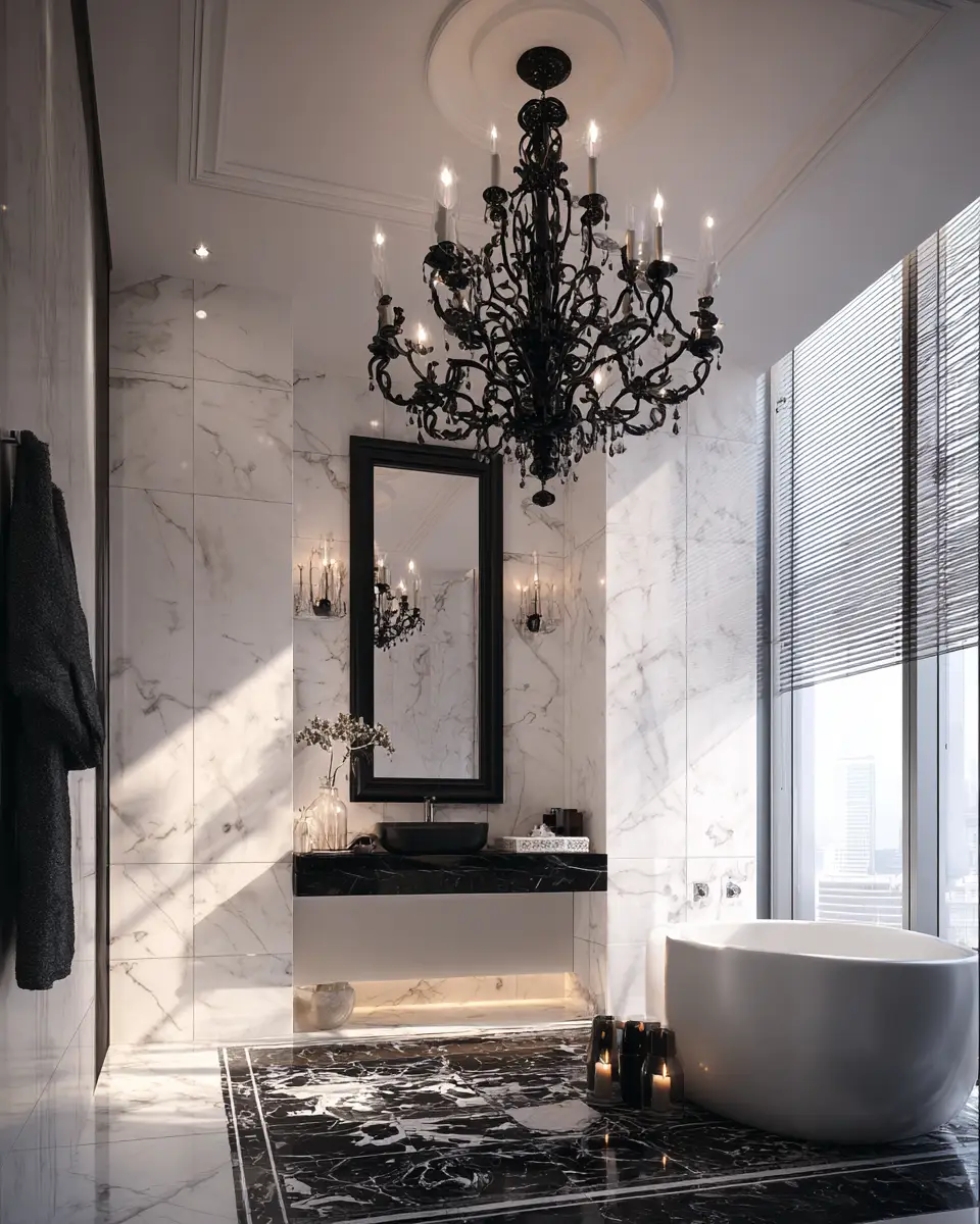 Black And White Bathroom Decor Ideas