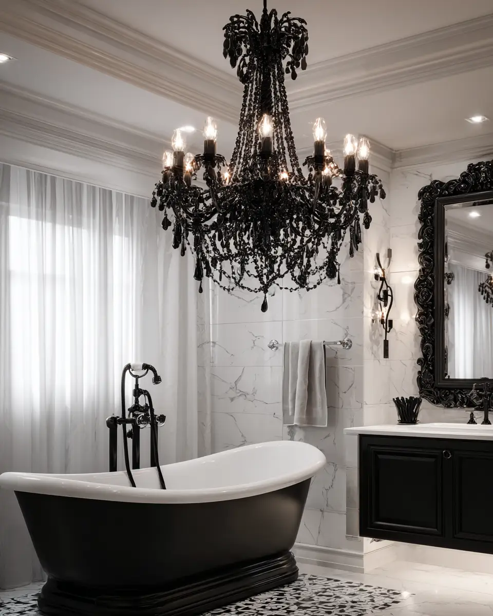 Black And White Bathroom Decor Ideas