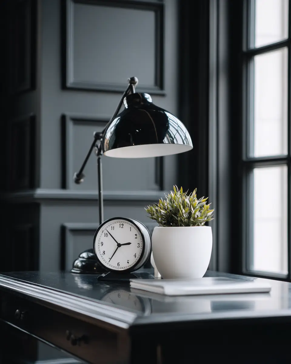 Black And White Home Office Decor Ideas