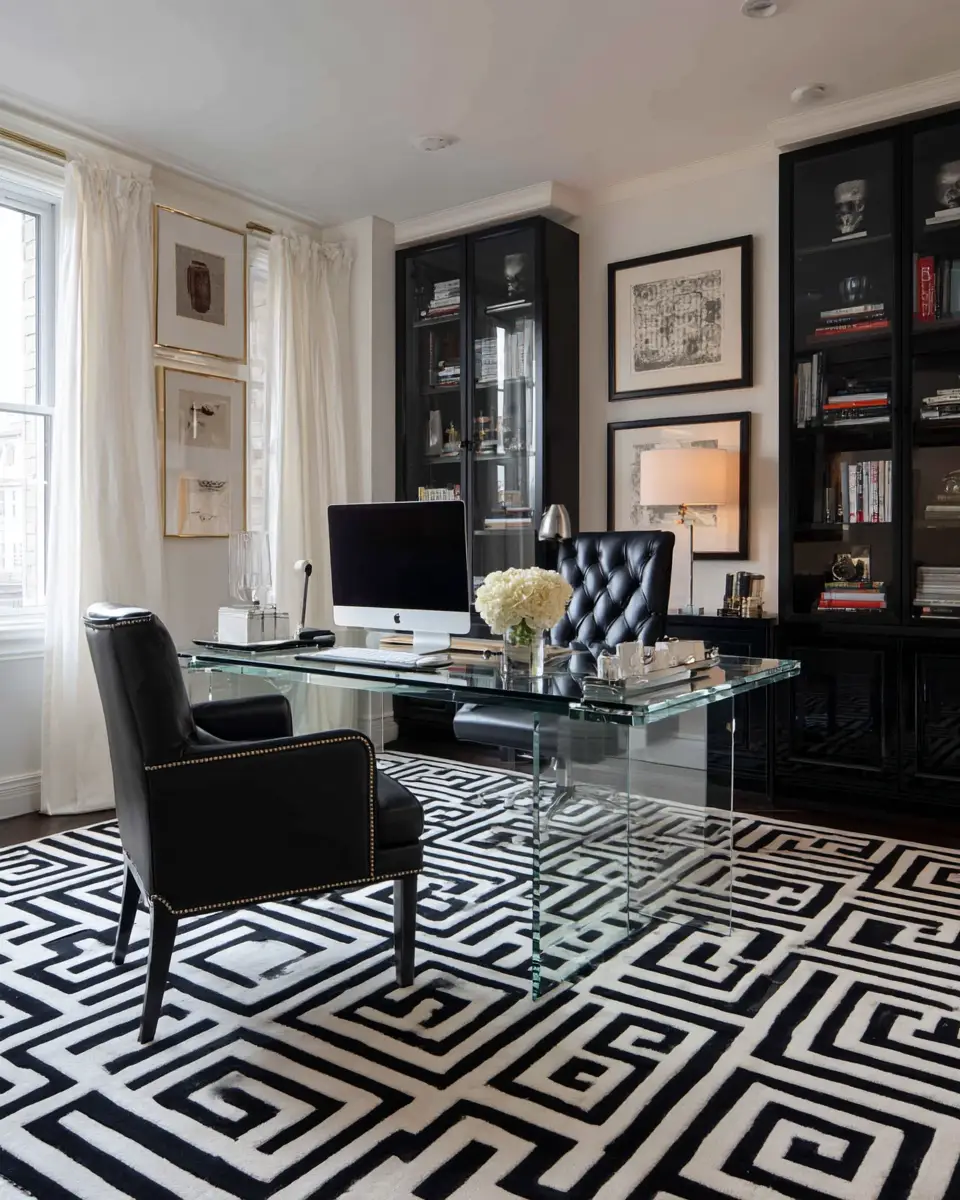Black And White Home Office Decor Ideas