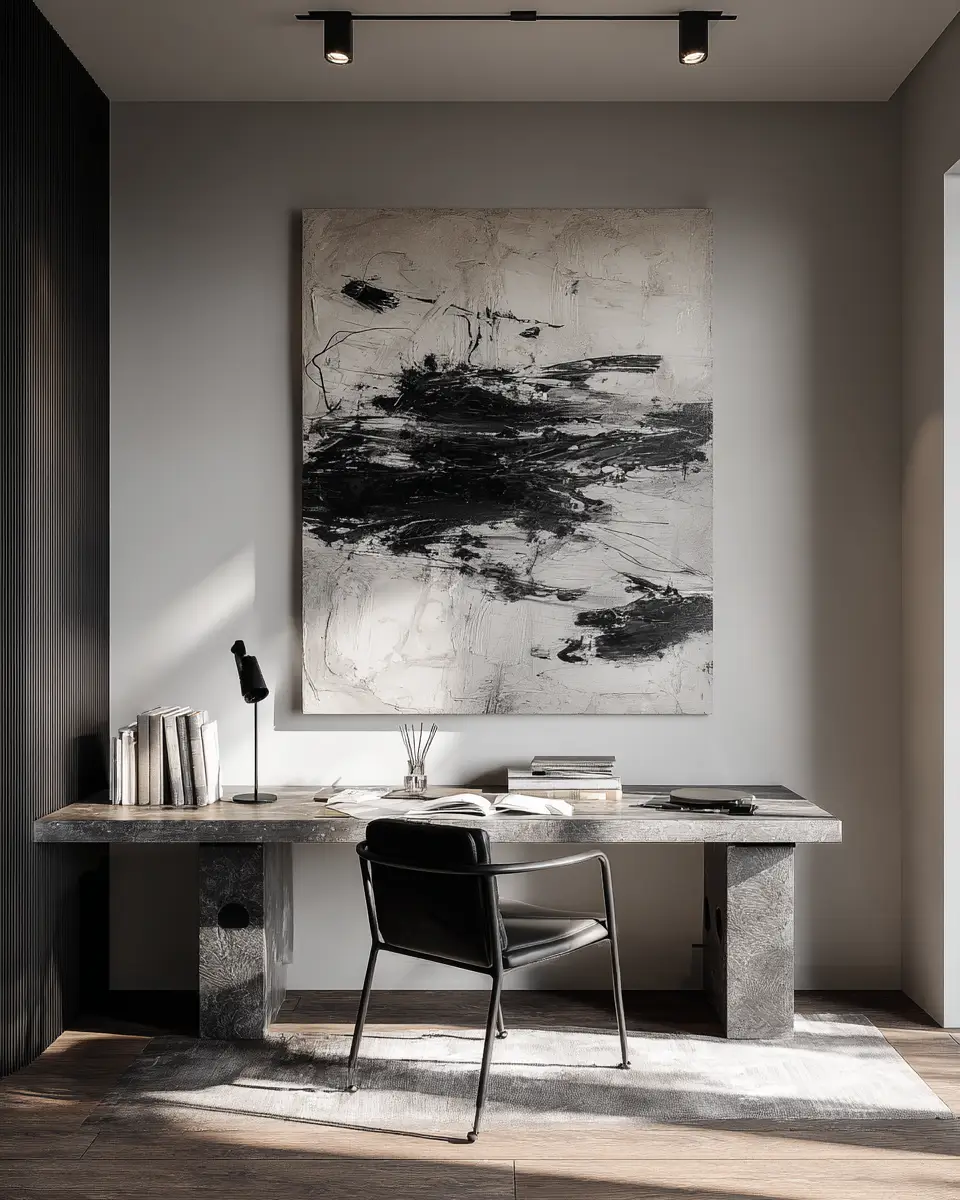 Black And White Home Office Decor Ideas