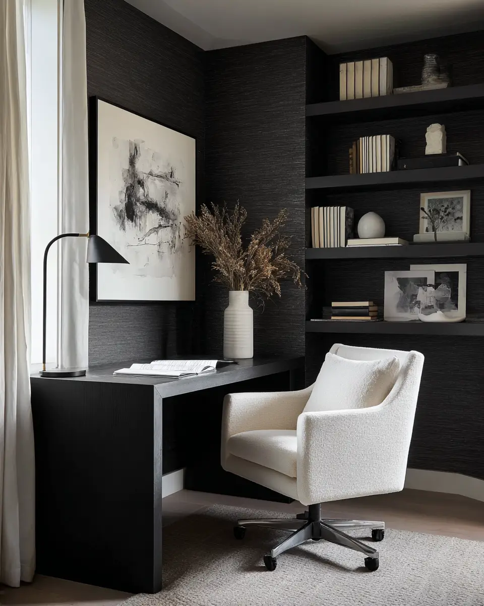 Black And White Home Office Decor Ideas