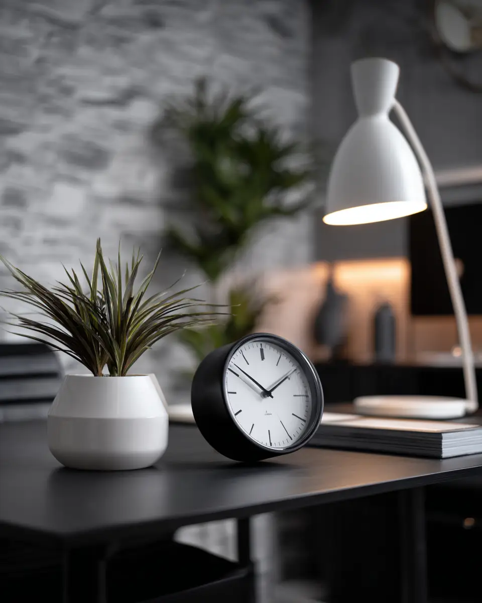 Black And White Home Office Decor Ideas