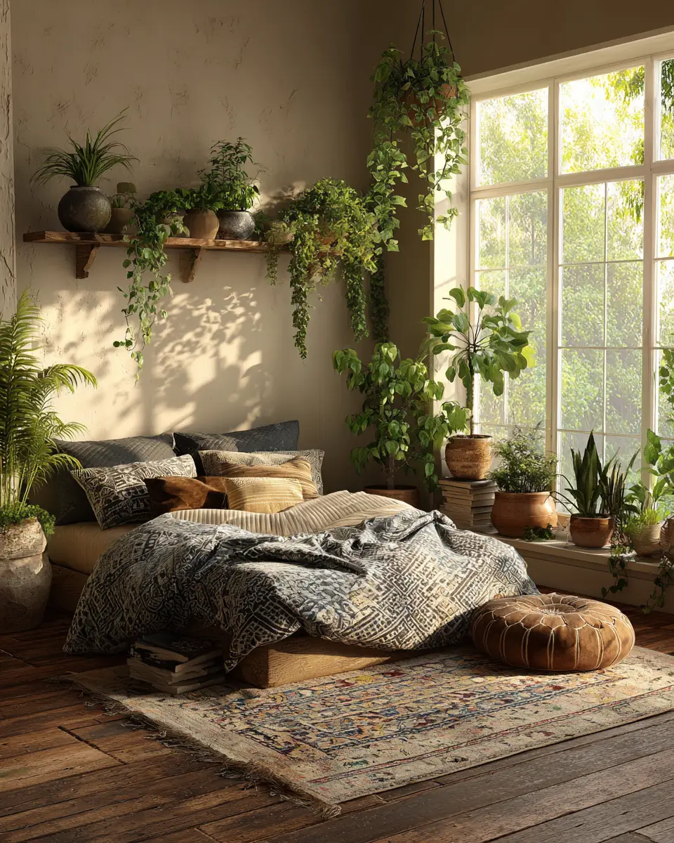 Black Boho Bedroom Decor Ideas