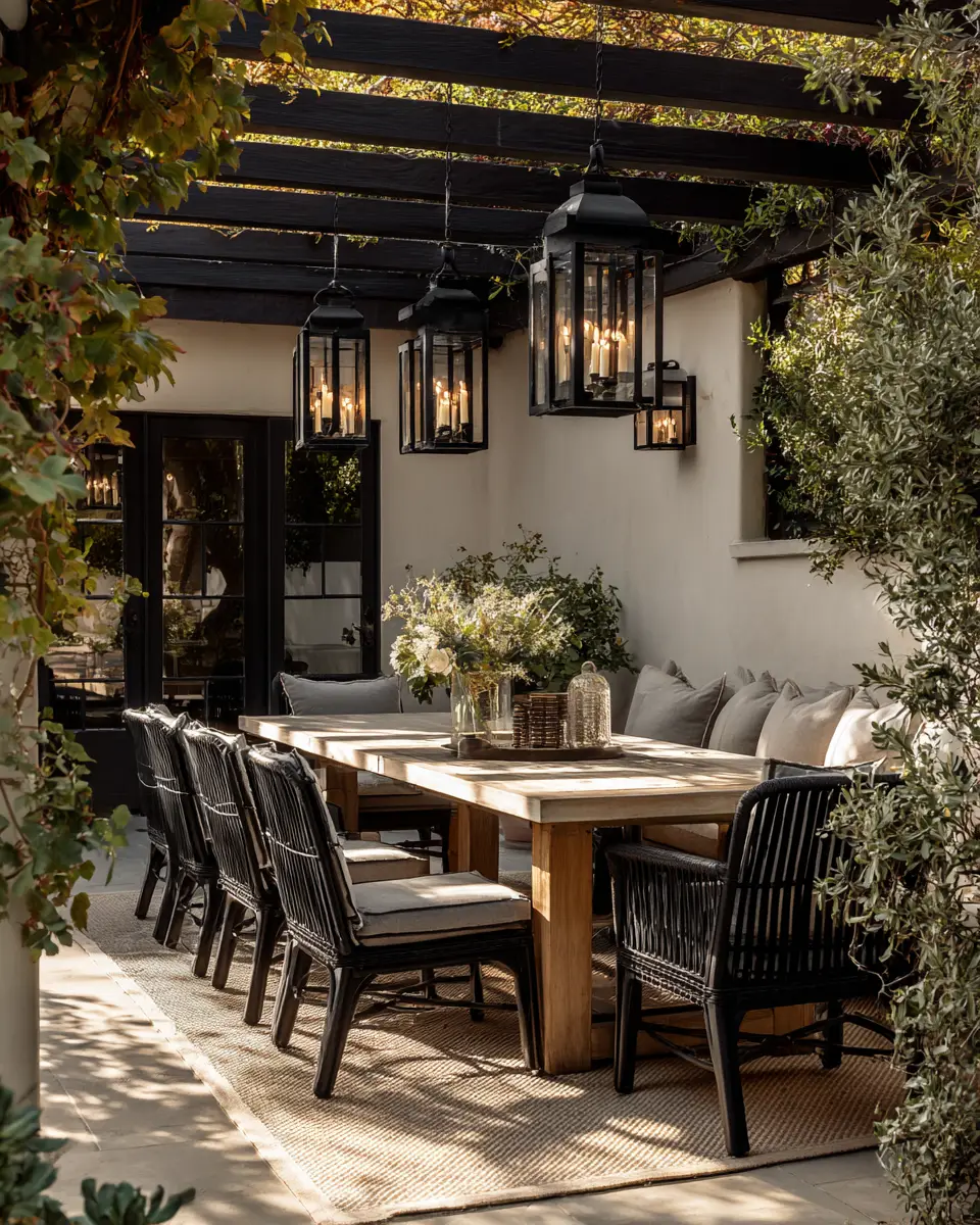 Black Coastal Patio Decor Ideas - Featured