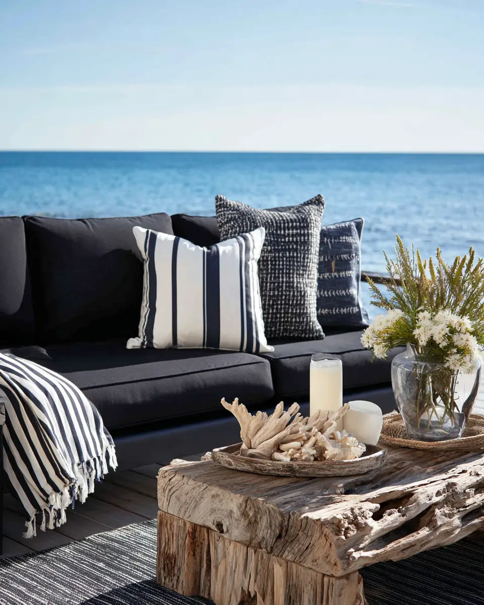 Black Coastal Patio Decor Ideas