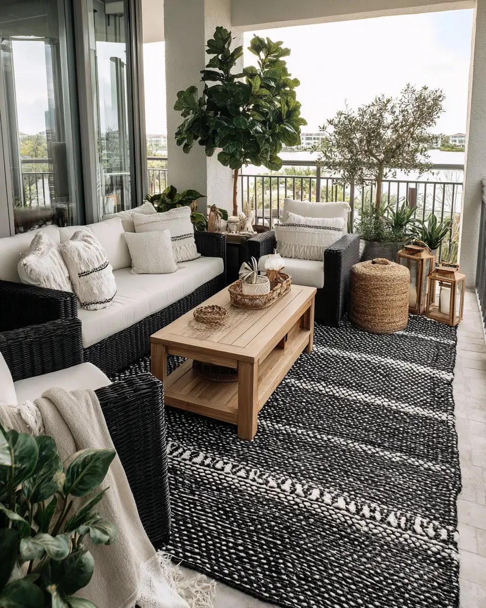 Black Coastal Patio Decor Ideas