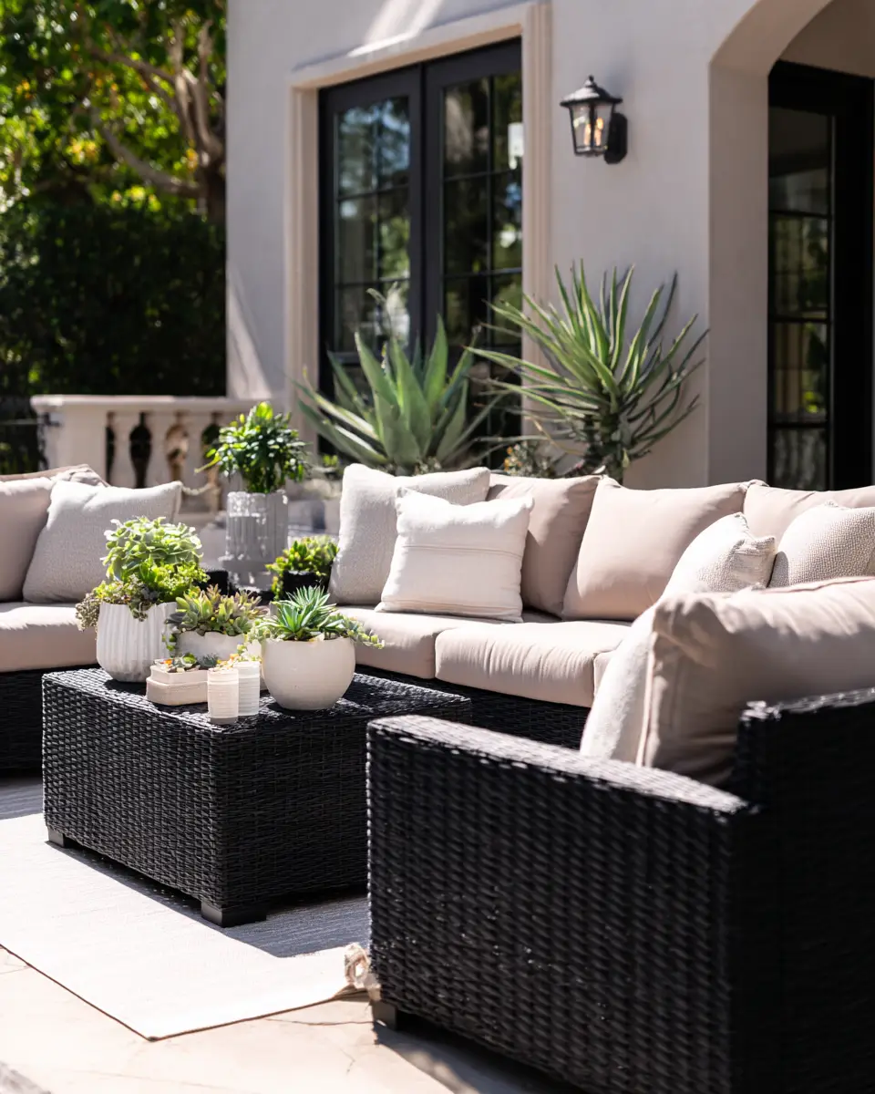 Black Coastal Patio Decor Ideas